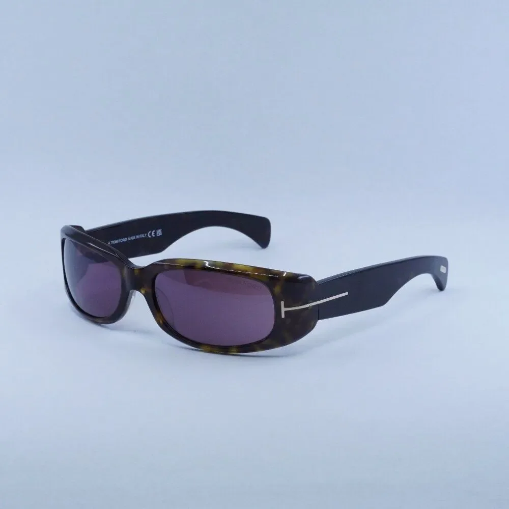 🕶️ New Tom Ford Corey FT1064 52S Sunglasses -Dark Havana Frame, Bordeaux Lenses - Picture 3 of 10